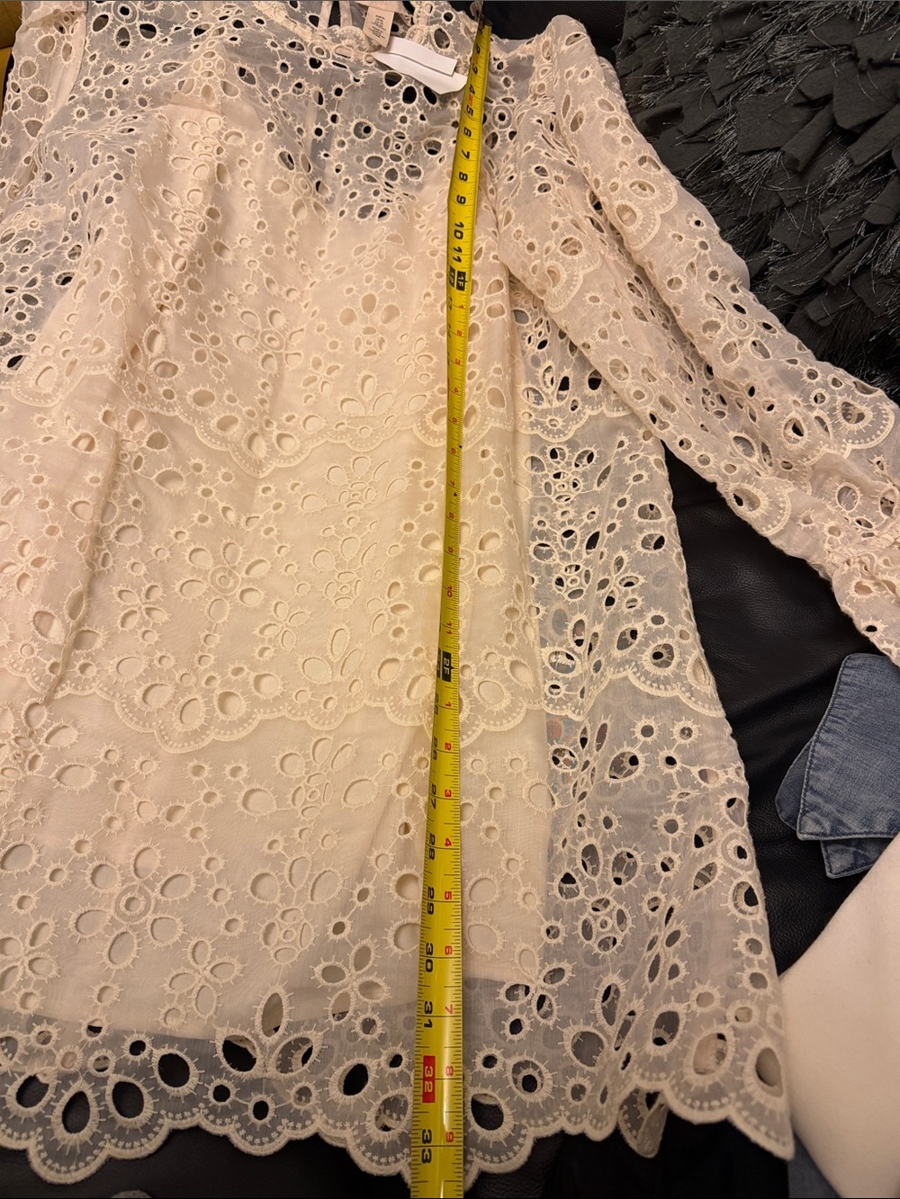 H&M Cream Eyelet Lace dress - Picture 7 of 7